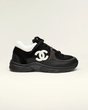 Chanel runners black and white