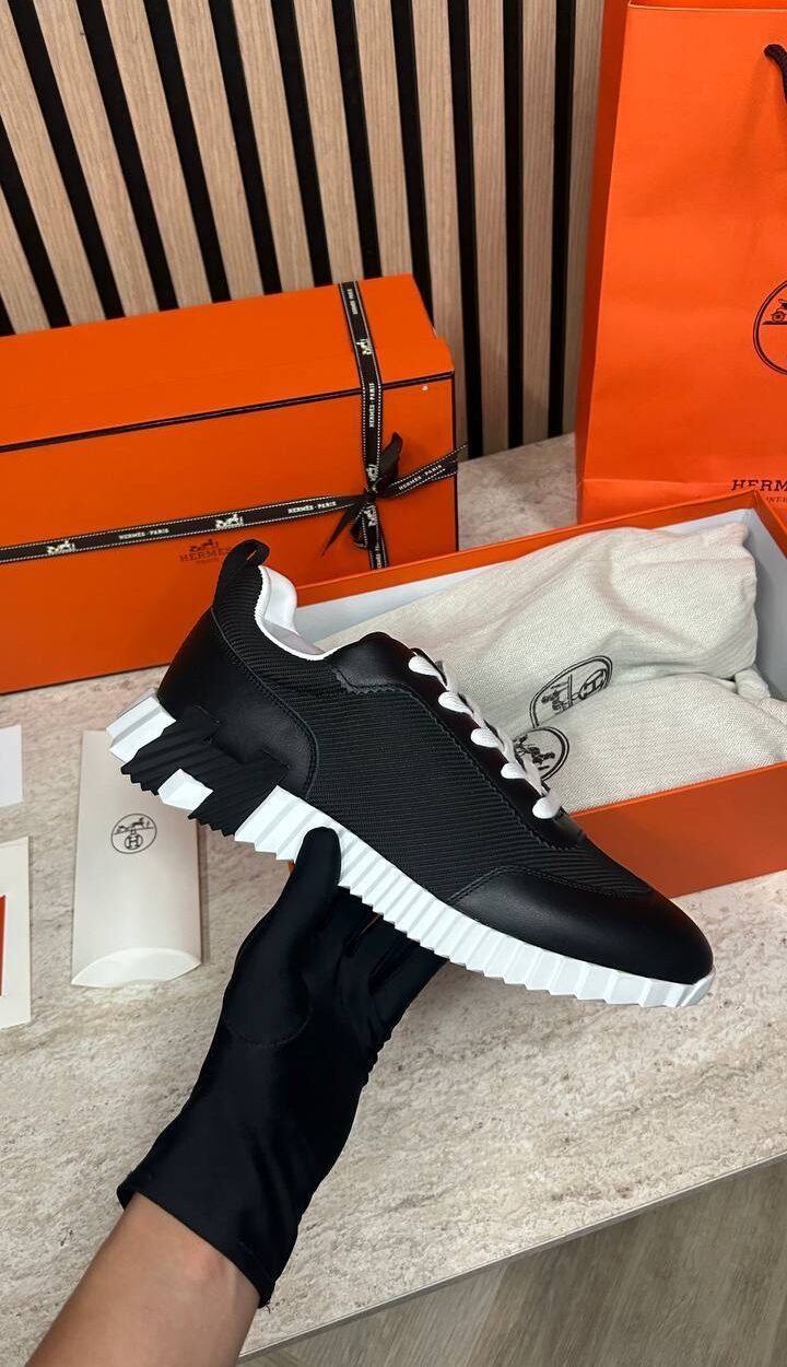 hermes-sneakers-black-orange-h-2