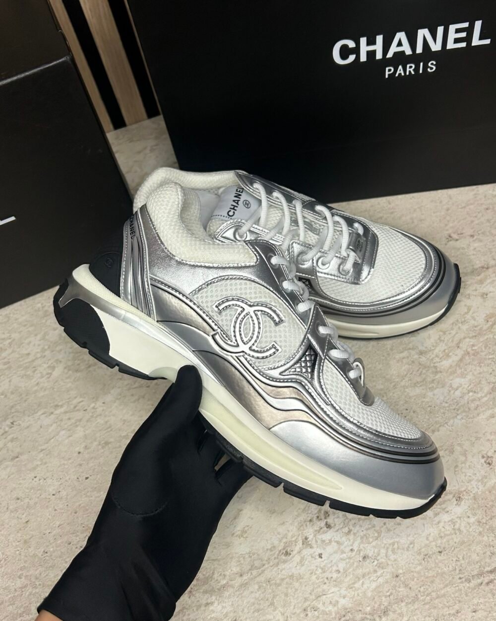 chanel-sneakers-silver-2