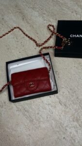 Chanel Mini Sac Gold Bucket Bordeux / Wine red
